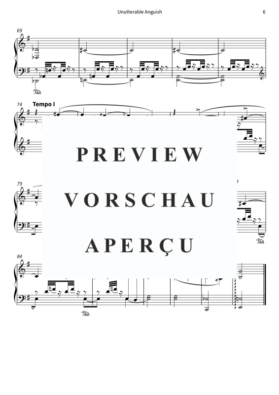 Produktgalerie: Seite 8 von 8 Unutterable Anguish - No. 8 from On the Overgrown Path, , Klavier Solo