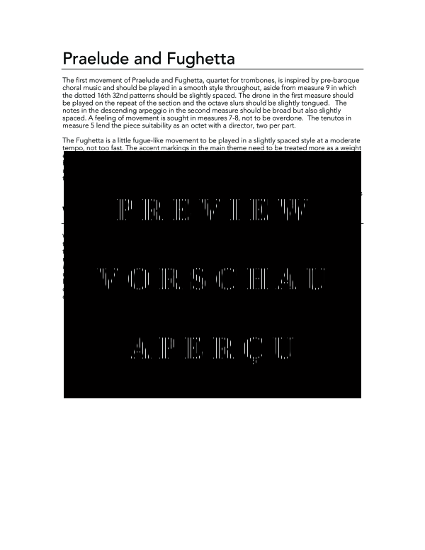 Product gallery: Page 4 of 11 Praelude and Fughetta, , (Quartet trombone)