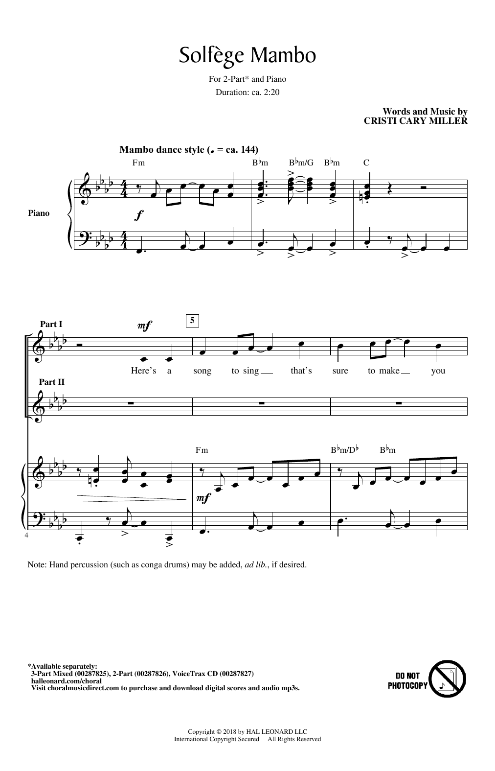 Product picture to: Solfege Mambo