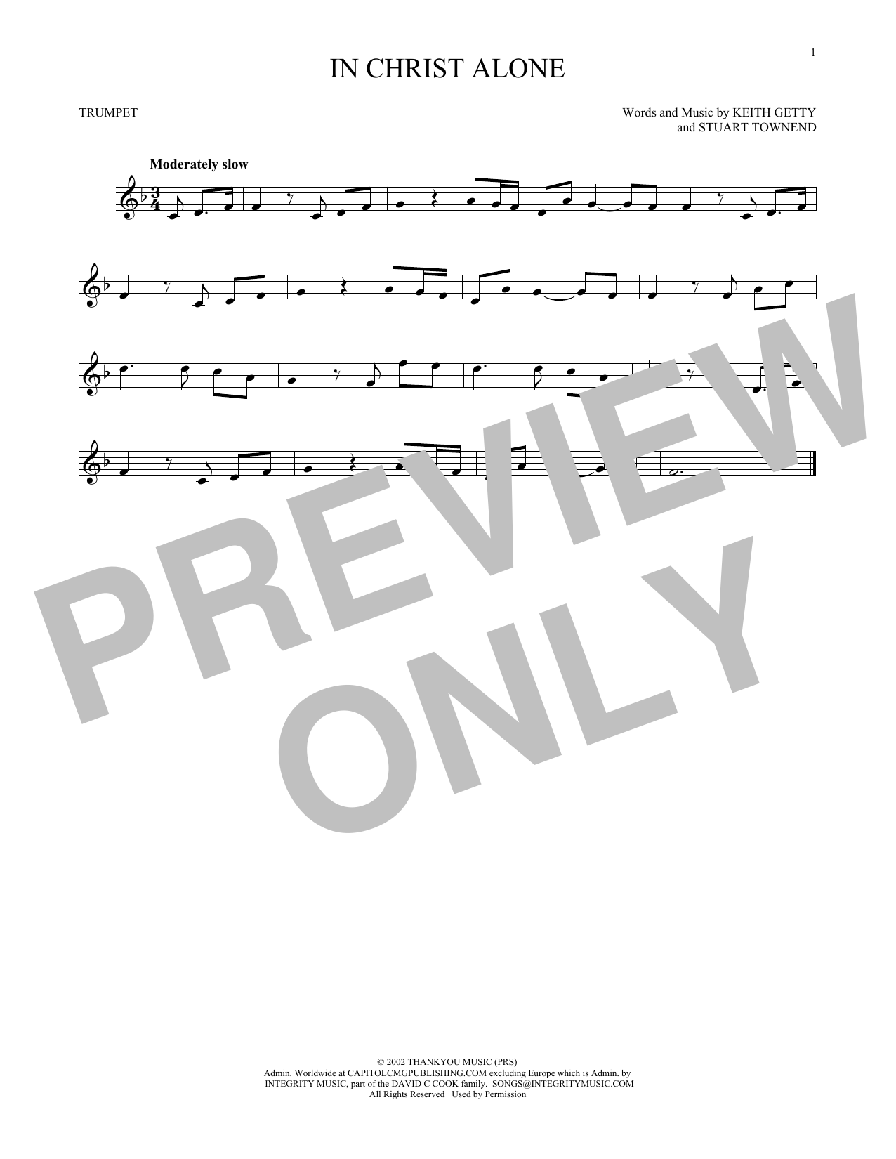 Produktgalerie: Seite 1 von 1 In Christ Alone, Keith & Kristyn Getty, Trompete