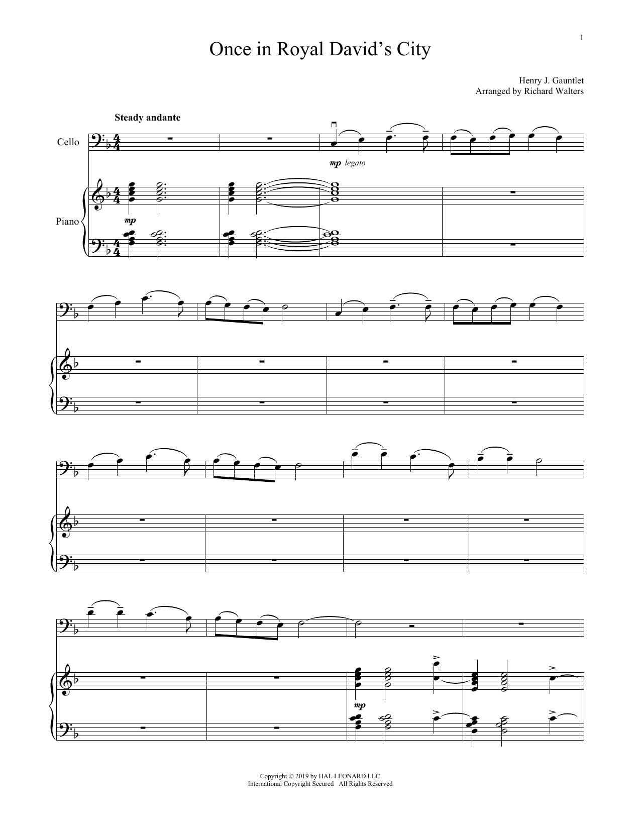 Produktgalerie: Seite 1 von 1 Once In Royal David's City, Christmas Carol, Klavier, Violoncello