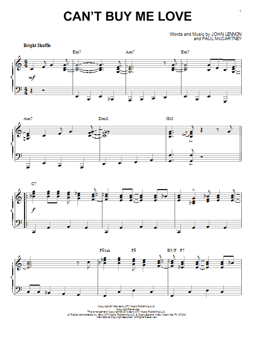 Produktbild zu: Can't Buy Me Love [Jazz version] (arr. Brent Edstrom)