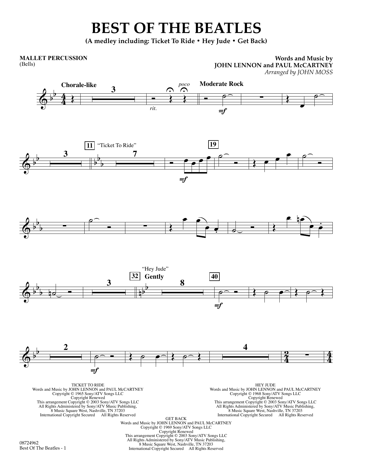 Produktgalerie: Seite 1 von 1 Best of the Beatles - Mallet Percussion, John Moss, Ensemble
