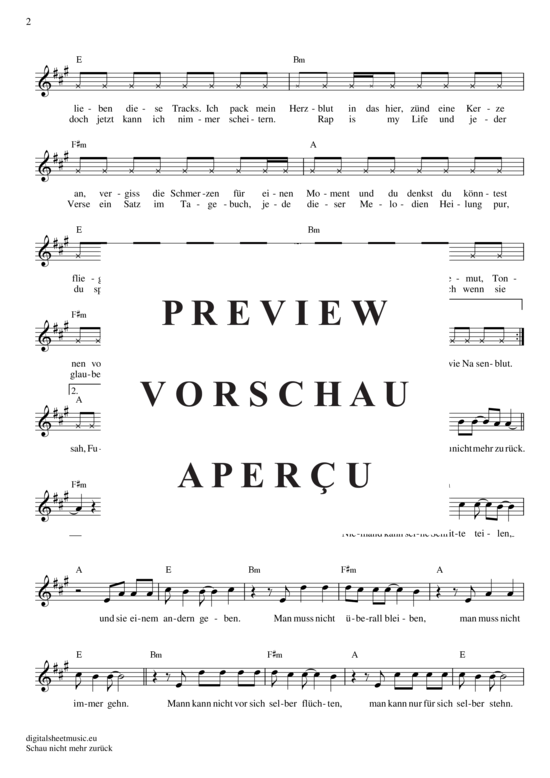 Product gallery: Page 3 of 4 Schau nicht mehr zurück , Xavas, (vocals)