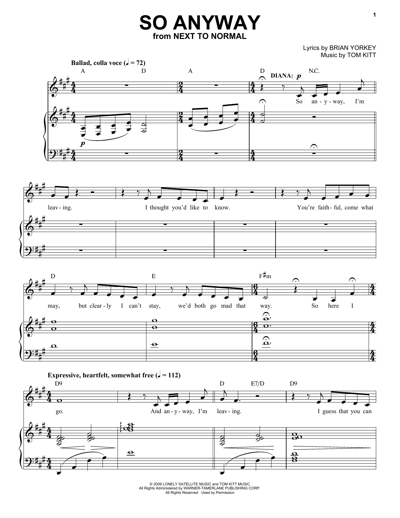 Produktbild zu: So Anyway (from Next to Normal)