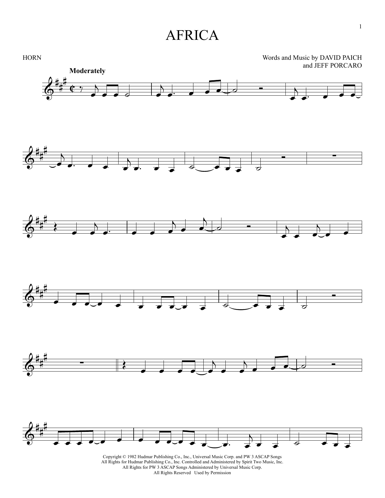 Produktgalerie: Seite 1 von 1 Africa, Toto, Horn