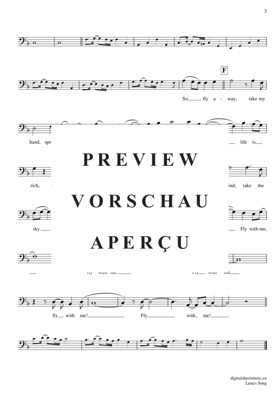 Product gallery: Page 4 of 4 Fly with me (Lenas Song) , Wie im Himmel (Filmmusik),  (trombone / baritone)