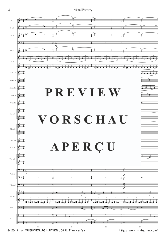 Product gallery: Page 9 of 11 Metal Factory, , (large wind orchestra)