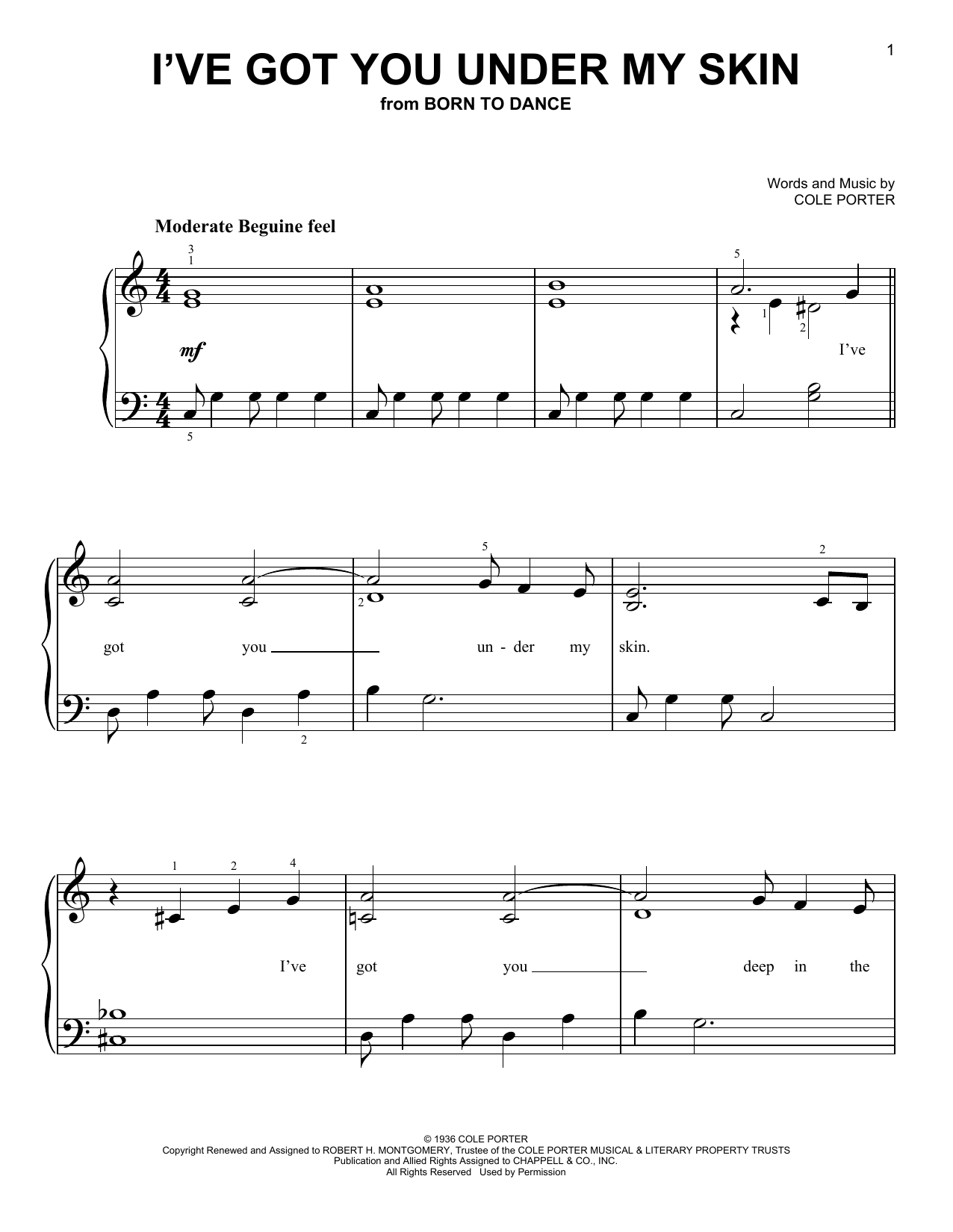 Produktgalerie: Seite 1 von 1 I've Got You Under My Skin, Cole Porter, Klavier