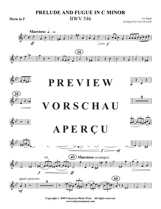 gallery: Prelude und Fuge in C-Moll , , (Blechbläserquintett)