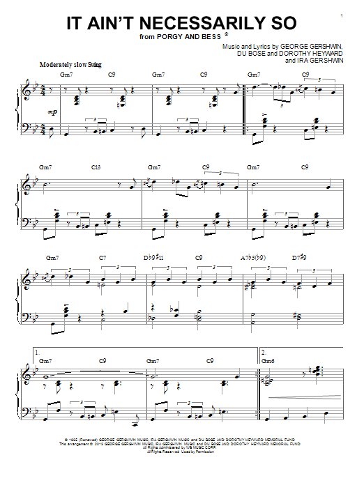 Produktbild zu: It Ain't Necessarily So [Jazz version] (arr. Brent Edstrom)