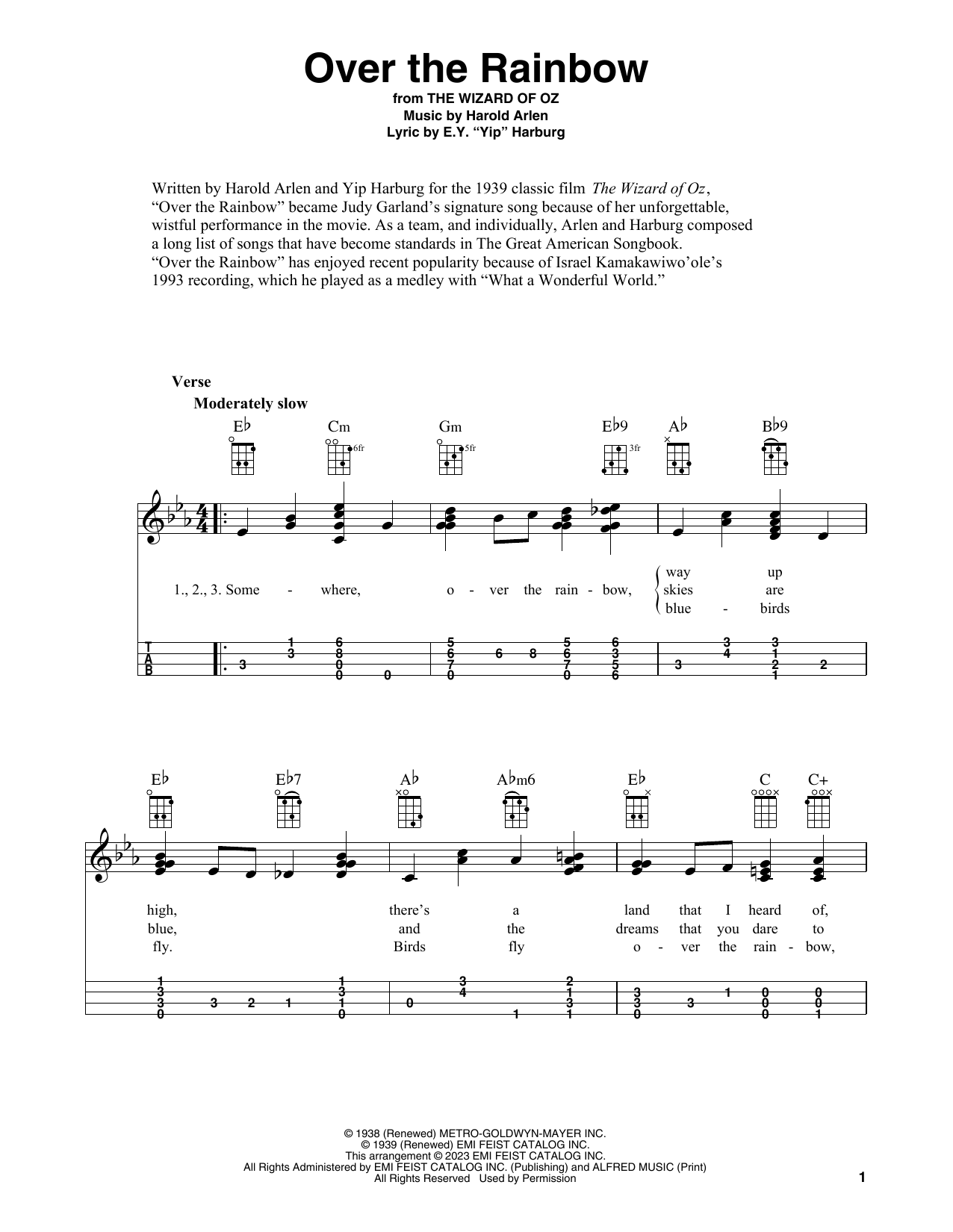 Product gallery: Page 1 of 1 Over The Rainbow (from The Wizard Of Oz), Judy Garland