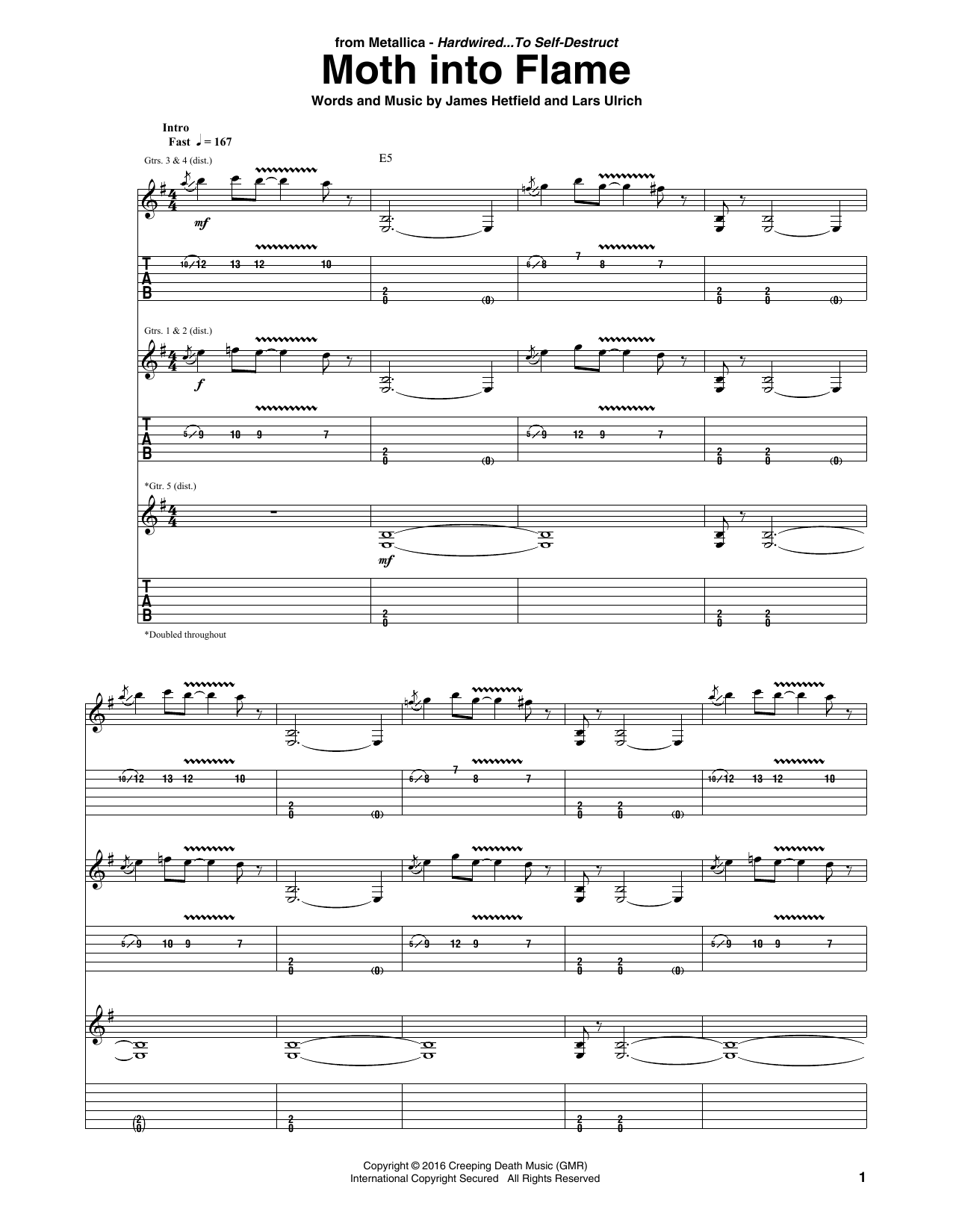 Produktgalerie: Seite 1 von 1 Moth Into Flame, Metallica, Gitarre