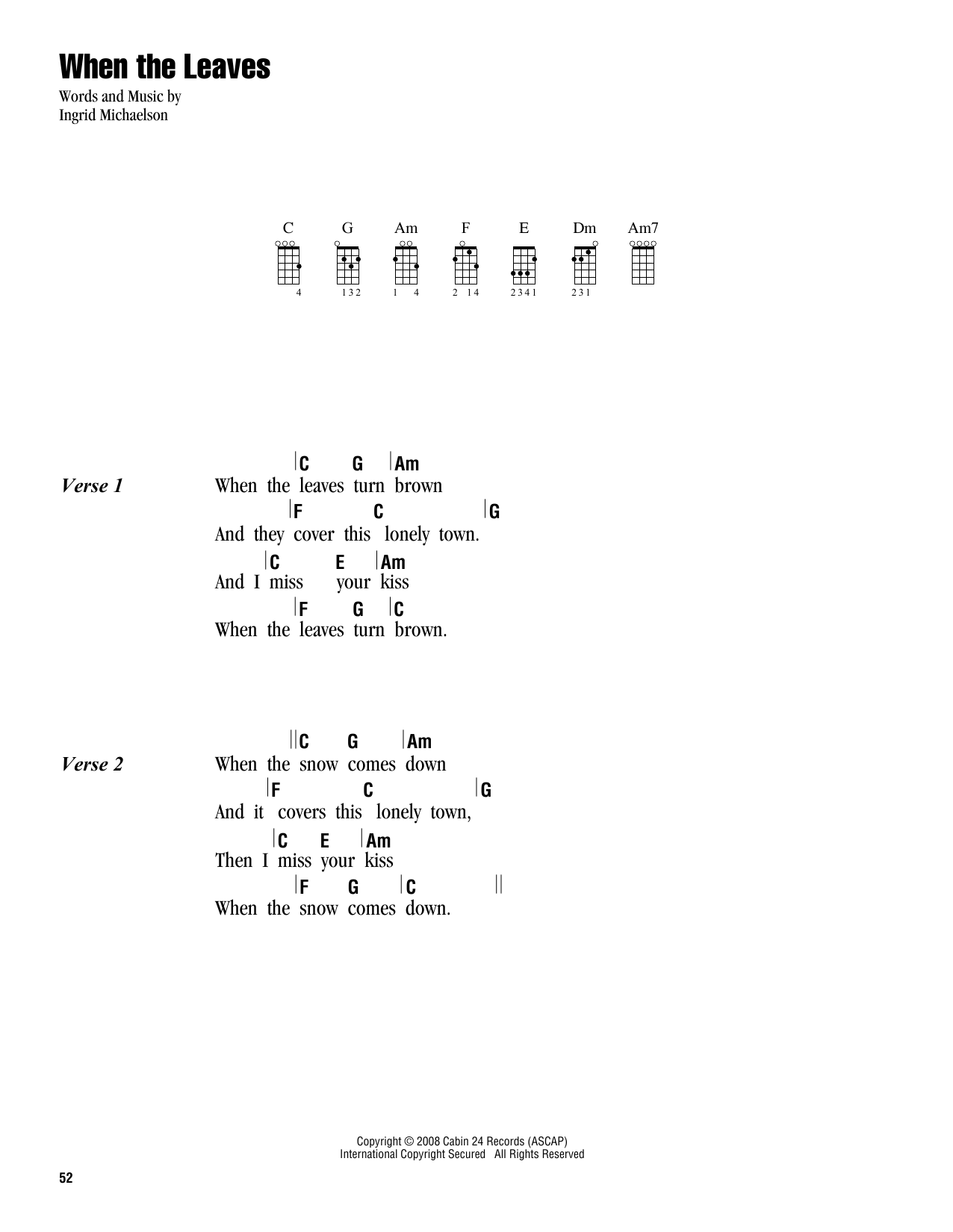 Product gallery: Page 1 of 1 When The Leaves, Ingrid Michaelson