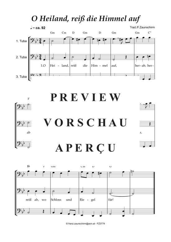 Product gallery: Page 2 of 5 O Heiland, reiß die Himmel auf , , (Tuba Trio)