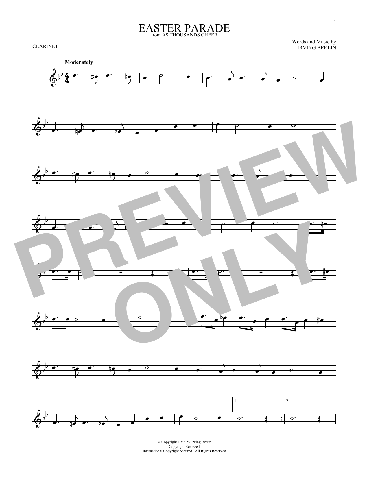 Product gallery: Page 1 of 1 Easter Parade, Irving Berlin