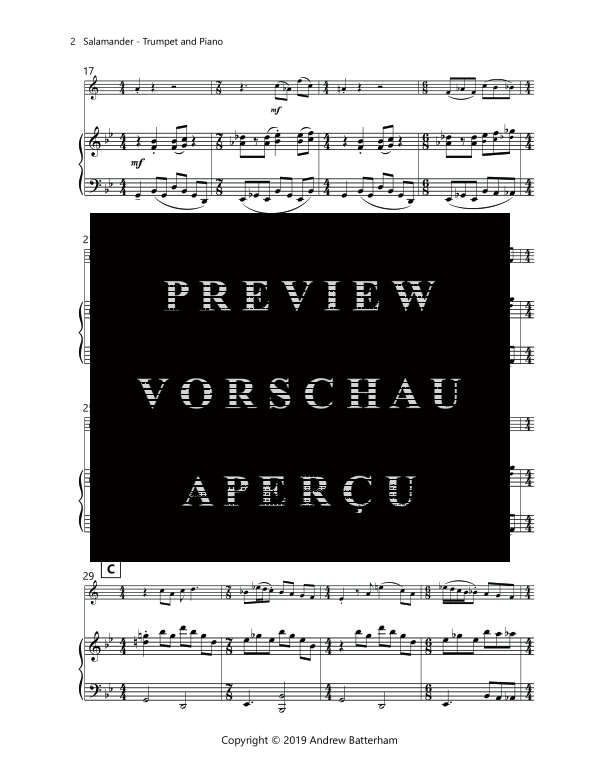 Produktgalerie: Seite 6 von 11 Salamander, , (Trompete in B und Klavier)