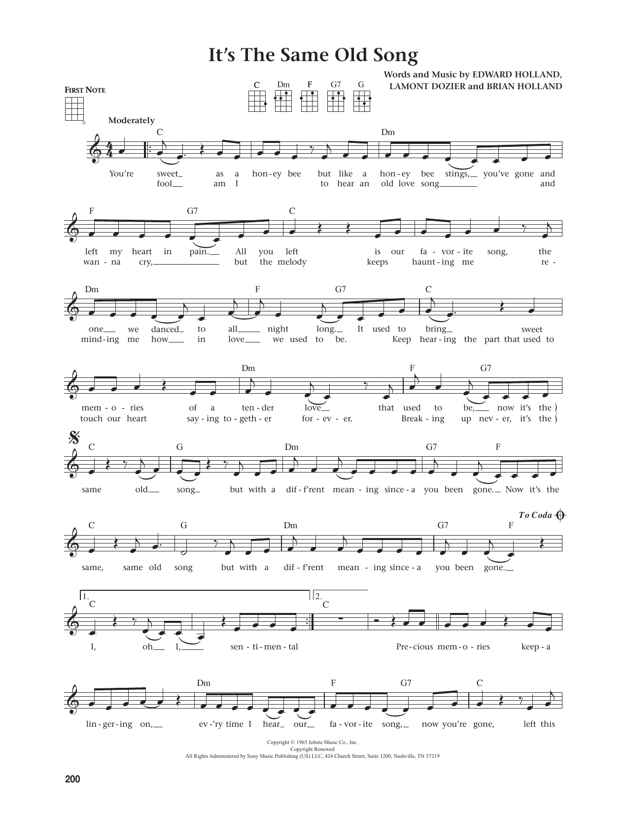 Product gallery: Page 1 of 1 It's The Same Old Song (from The Daily Ukulele) (arr. Jim Beloff), The Four Tops