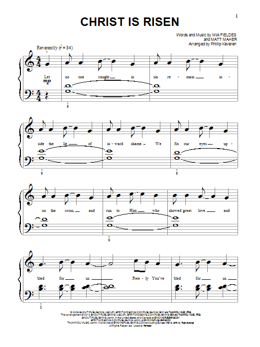 Produktgalerie: Seite 1 von 1 Christ Is Risen, Matt Maher, Klavier