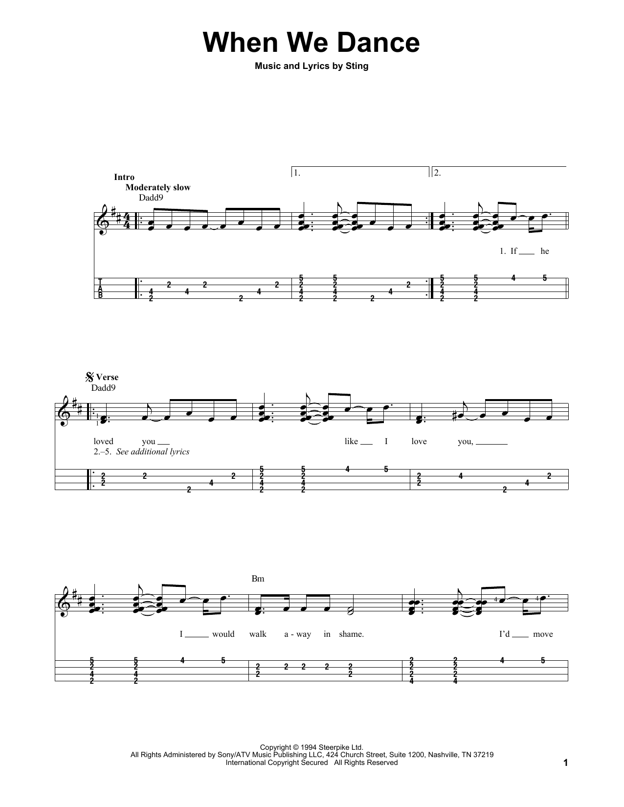 Product gallery: Page 1 of 1 When We Dance, Sting