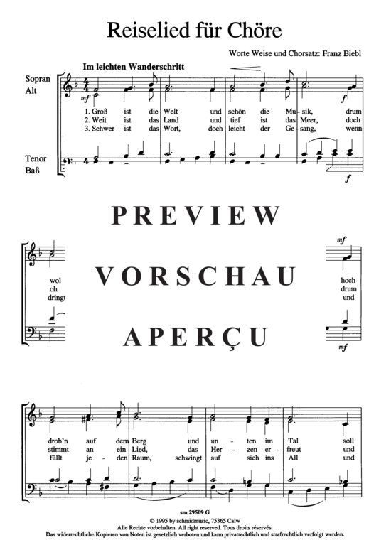 Product gallery: Page 2 of 5 Reiselied für Chöre , , (mixed choir)