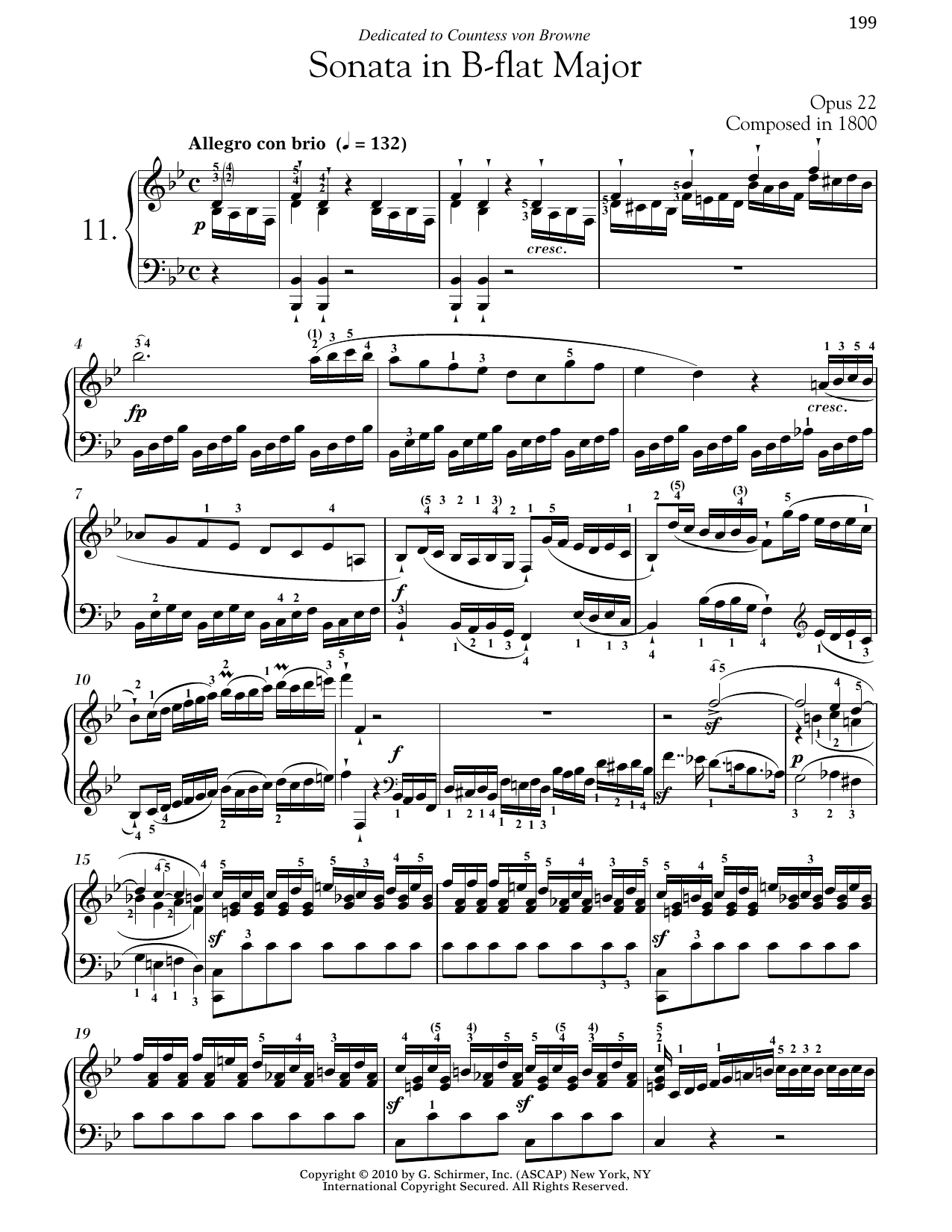 Product gallery: Page 1 of 1 Piano Sonata No. 11 In B-flat Major, Op. 22, Ludwig Van Beethoven