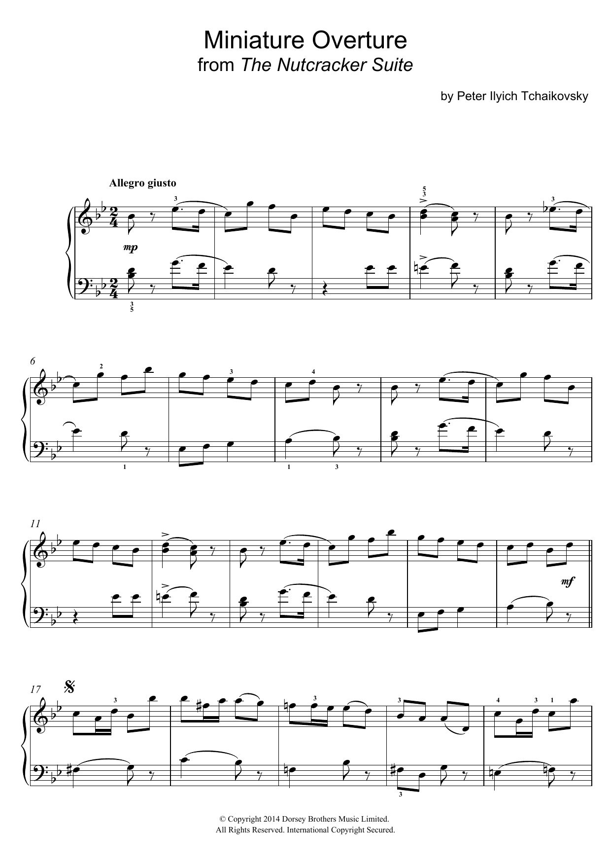 Produktbild zu: Miniature Overture (from The Nutcracker Suite)