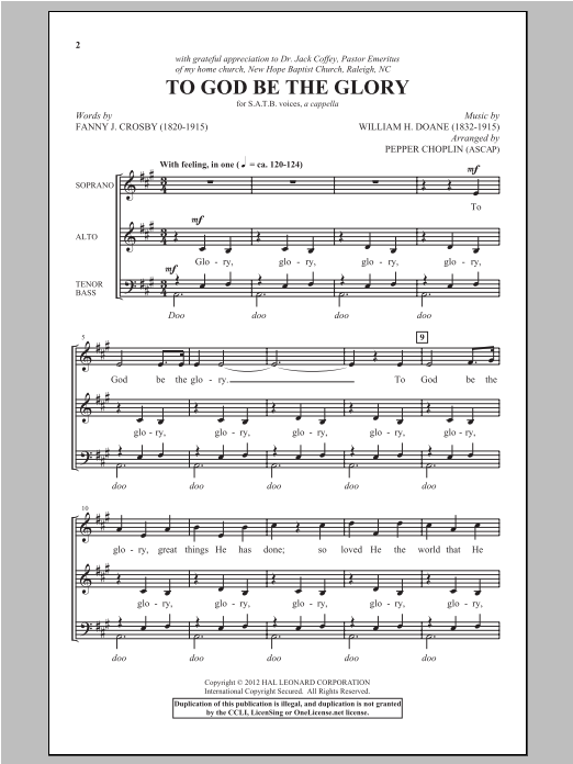 Produktbild zu: To God Be The Glory