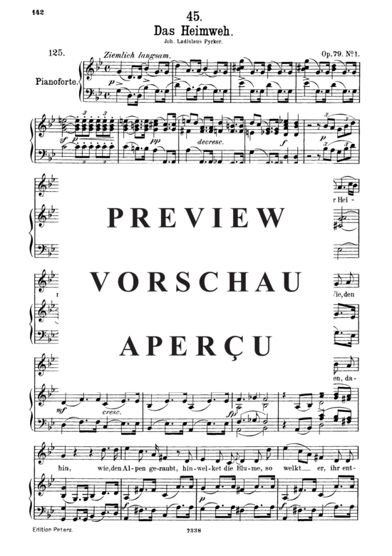 Product gallery: Page 2 of 9 Das Heimweh D.851, , Medium Voice and Piano