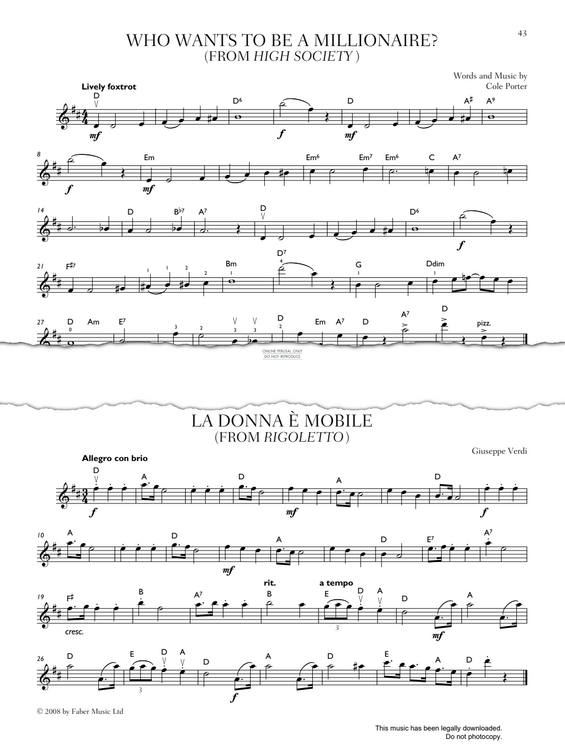 gallery: Who Wants To Be A Millionaire, Cole Porter, Violine