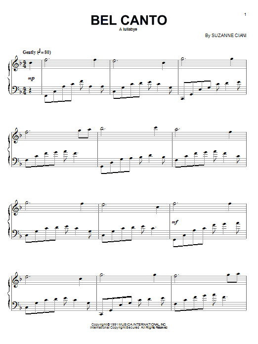 Produktbild zu: Bel Canto (Lullabye)