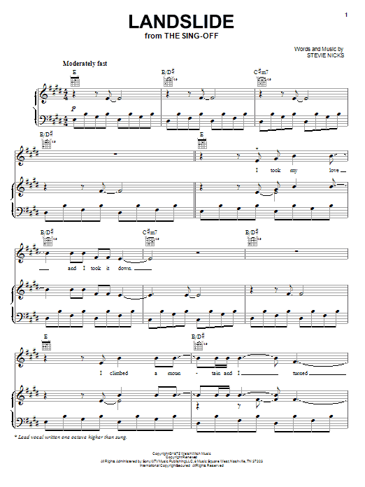 Product picture to: Landslide (from The Sing-Off)