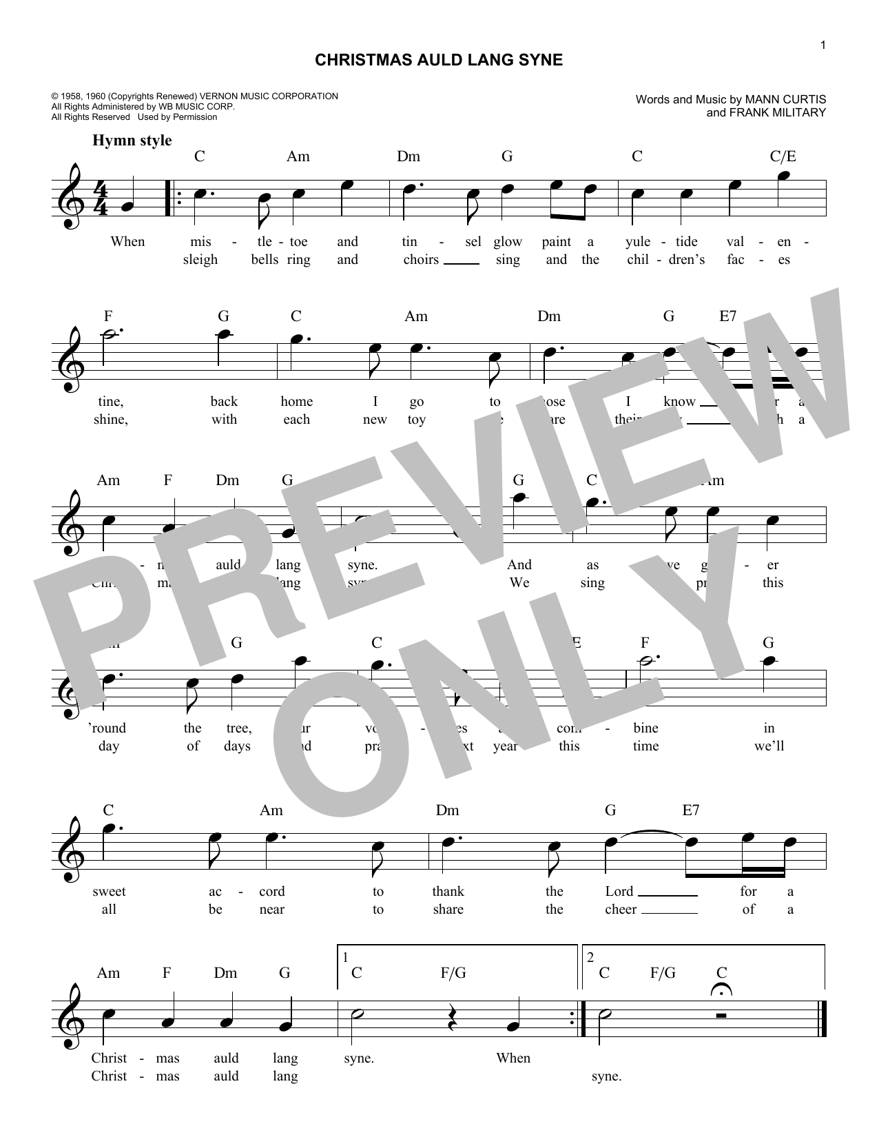 Product picture to: Christmas Auld Lang Syne