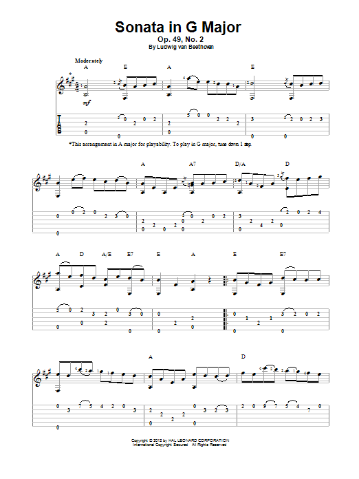 Product picture to: Sonata in G Major, Op. 49, No. 2