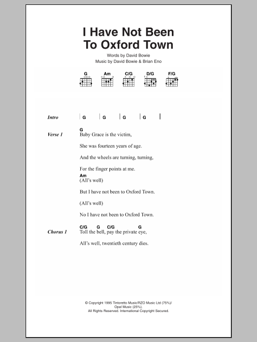 Produktbild zu: I Have Not Been To Oxford Town