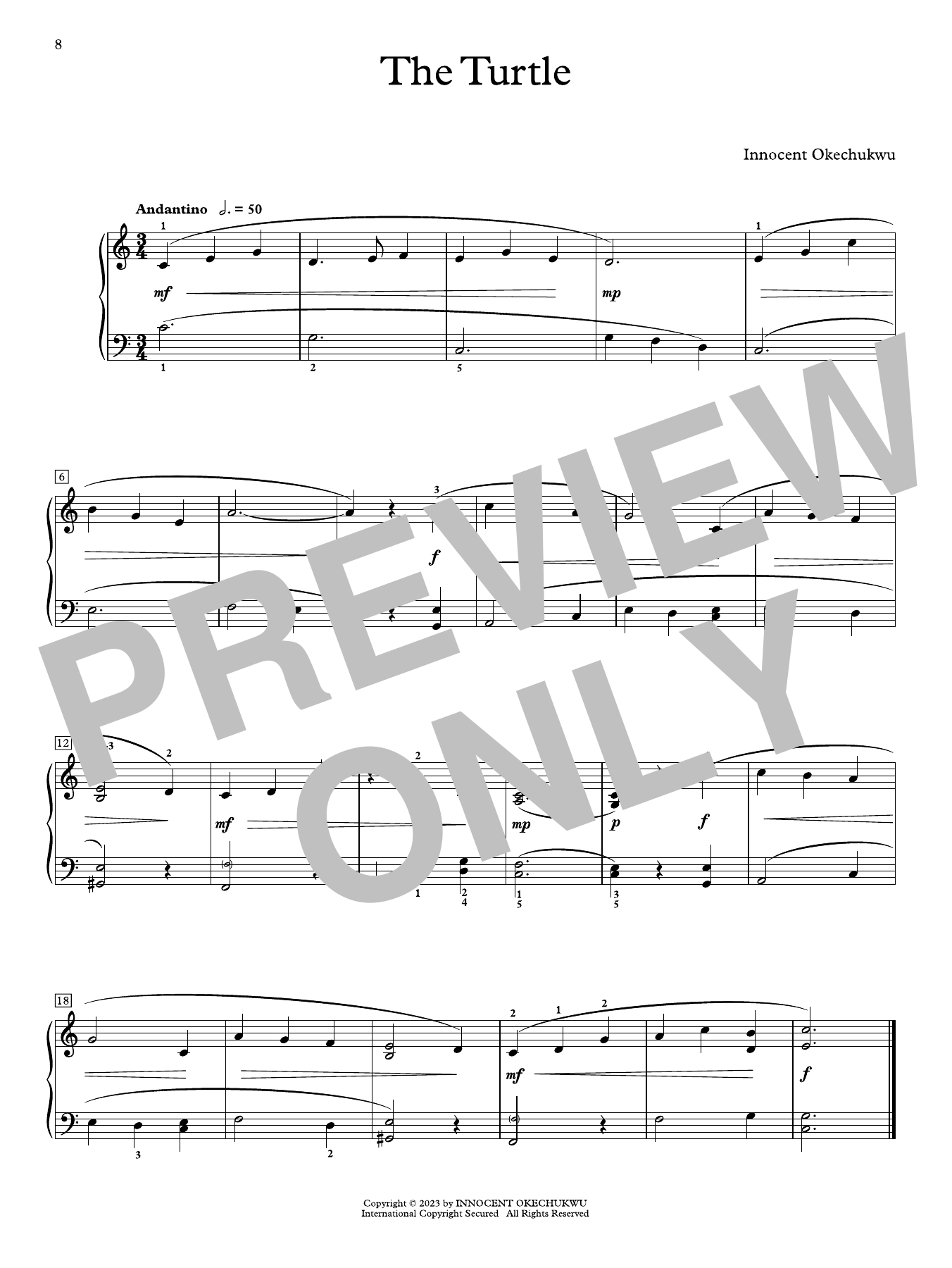 Produktgalerie: Seite 1 von 1 The Turtle, Innocent Okechukwu, Klavier