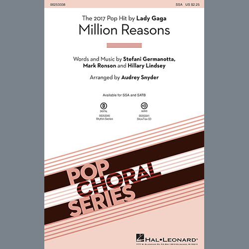 Produktbild zu: Million Reasons (arr. Audrey Snyder)