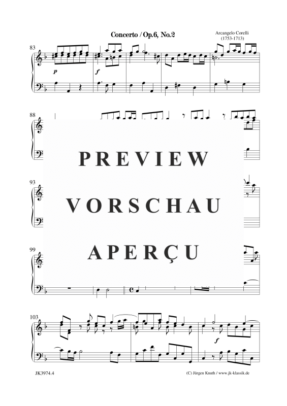 gallery: Concerto Op. 6. No. 2, , (Klavier/Cembalo Solo)