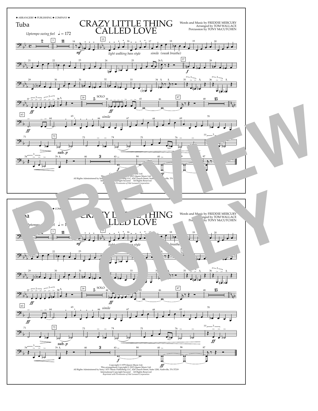 Produktbild zu: Crazy Little Thing Called Love - Tuba