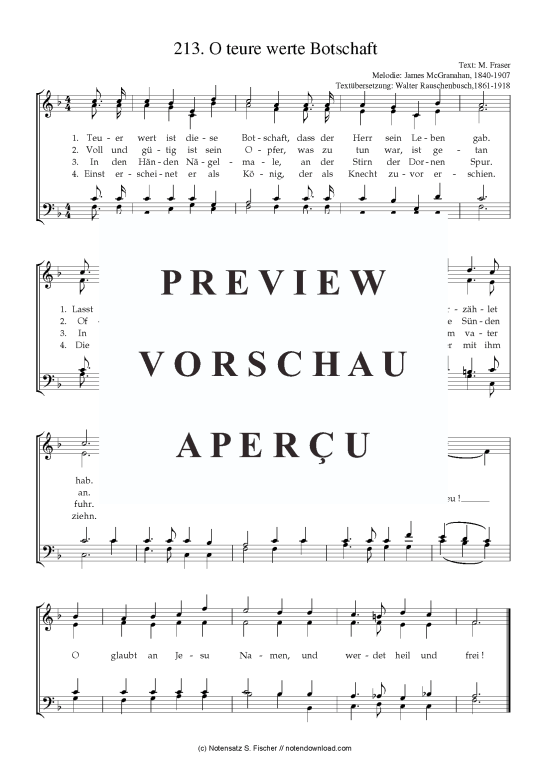 Product picture to: O teure werte Botschaft Text: M. Fraser James McGranahan, 1840-1907