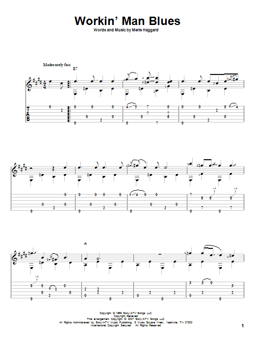 Produktgalerie: Seite 1 von 1 Workin' Man Blues, Merle Haggard, Gitarre
