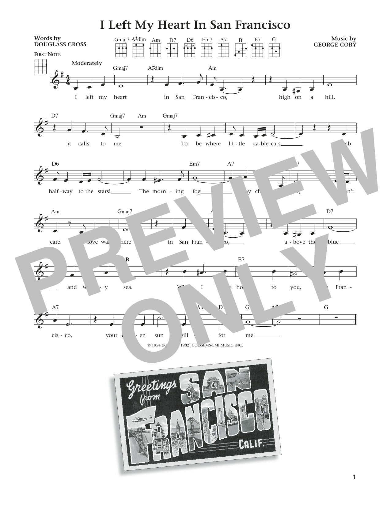 Product gallery: Page 1 of 1 I Left My Heart In San Francisco (from The Daily Ukulele) (arr. Liz and Jim Beloff), Douglass Cross