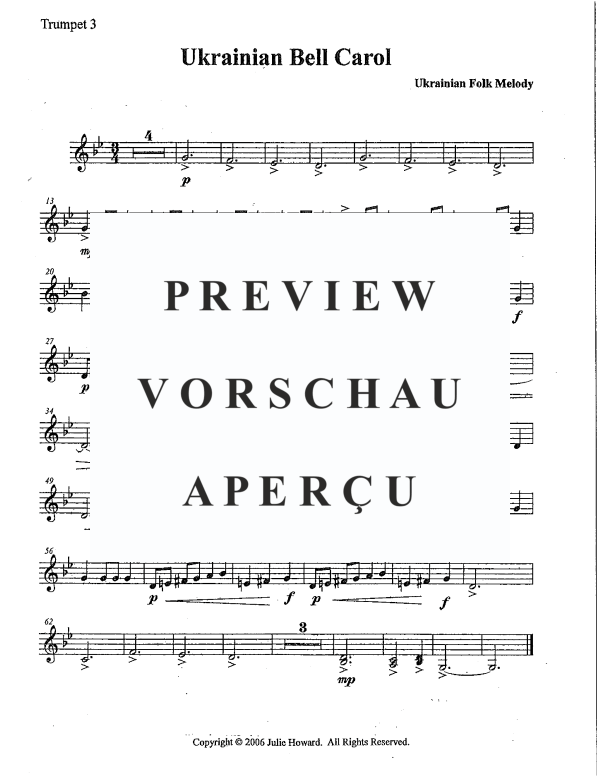 Produktgalerie: Seite 9 von 11 Ukrainisches Glockenlied, , Blechbläser Septett