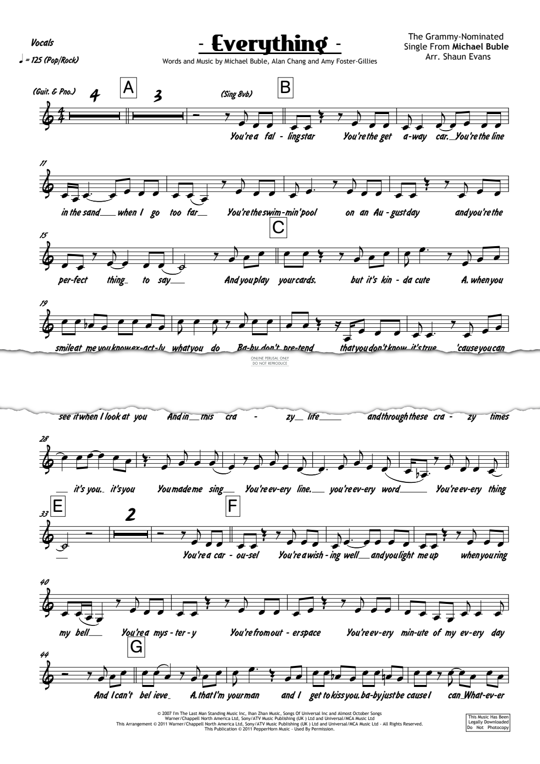 Product gallery: Page 1 of 1 Everything, Michael Bublé