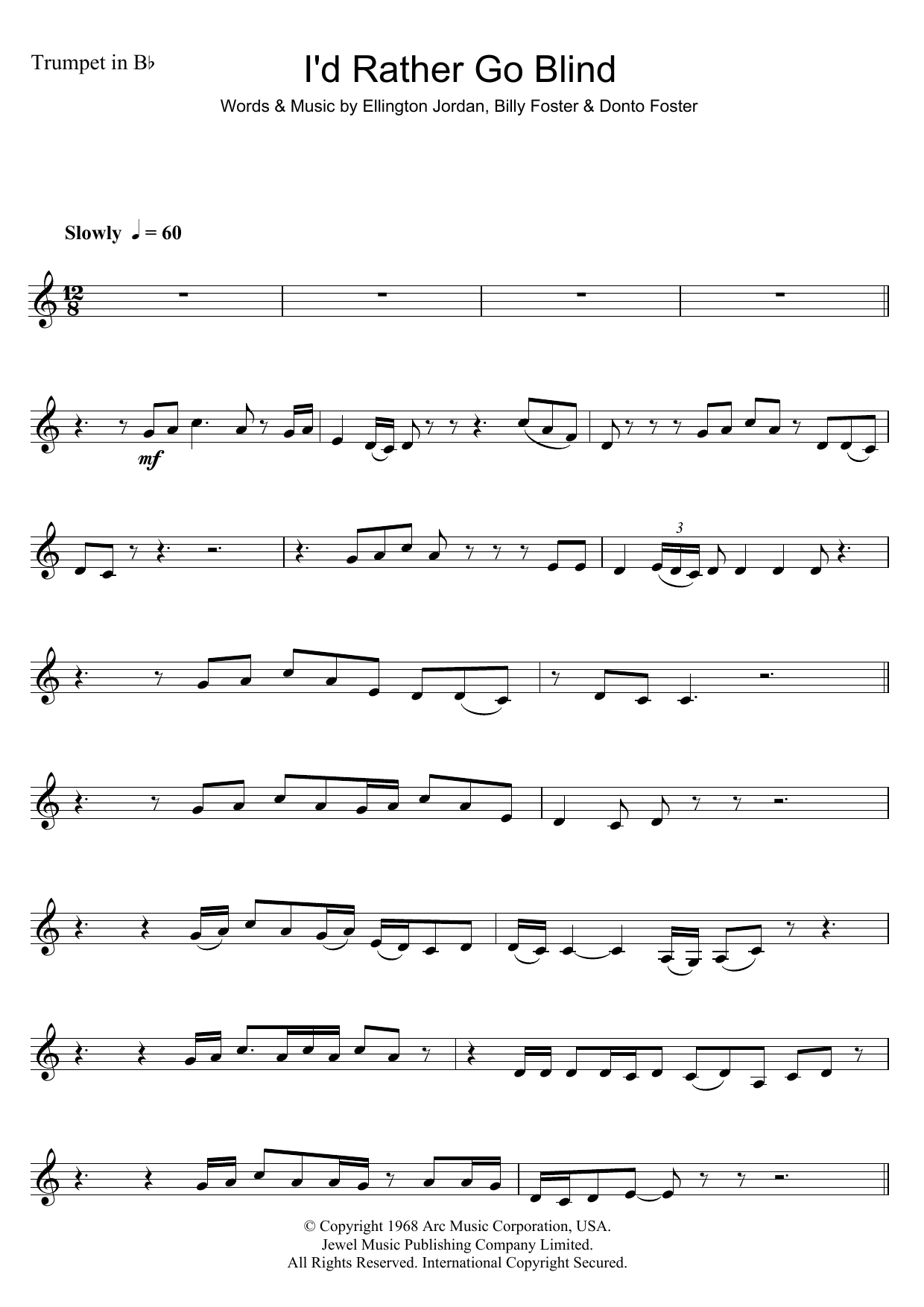 Produktgalerie: Seite 1 von 1 I'd Rather Go Blind, Etta James, Trompete