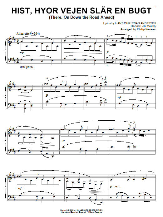 Product gallery: Page 1 of 1 Hist, Hyor Vejen Slar En Bugt (There, On Down The Road Ahead) (arr. Phillip Keveren), Hans Christian Andersen