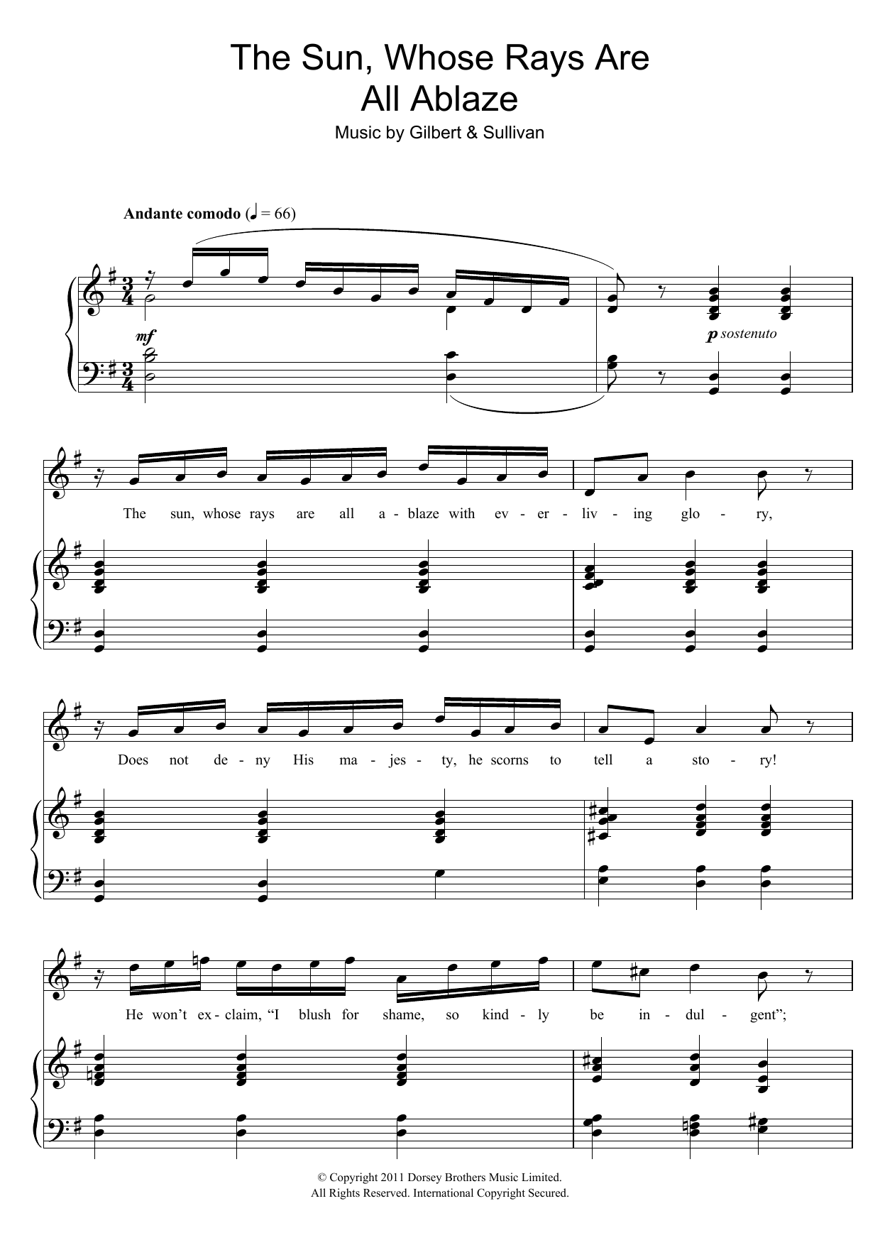 Produktbild zu: The Sun Whose Rays Are All Ablaze (from The Mikado)