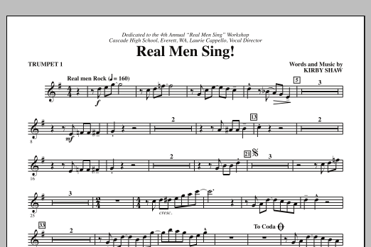 Produktbild zu: Real Men Sing! - Bb Trumpet 1