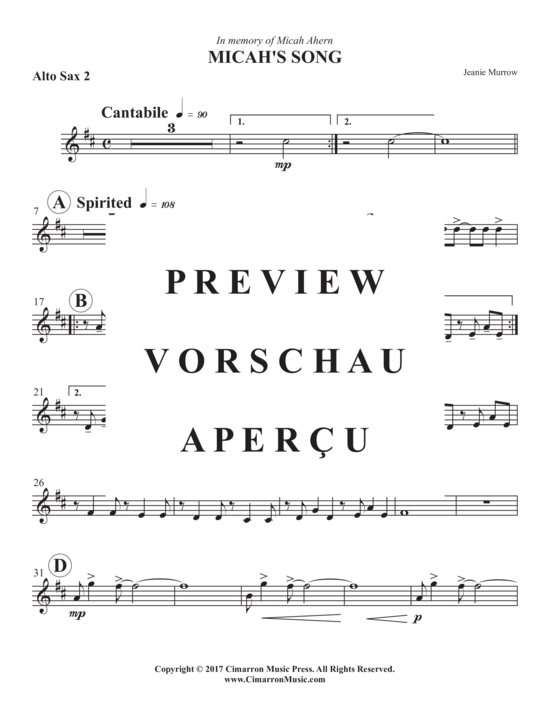 Product gallery: Page 16 of 21 Micha´s Song , , (Woodwind Ensemble SAAAATB)