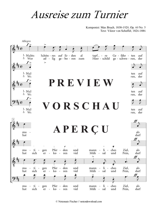 Product gallery: Page 2 of 6 Ausreise zum Turnier , , (mixed choir)